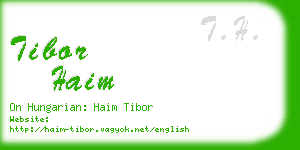 tibor haim business card